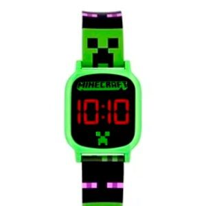 Minecraft Green Digital Watch